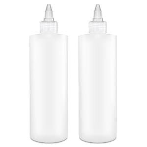 16 OZ Clear Squeeze Bottles - 2 Pack