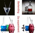 4-Piece Glass Stir Sticks with 2 Graduated Droppers