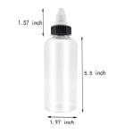 8oz Plastic Boston Squeeze Bottles - 3 Pack