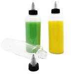 8oz Plastic Boston Squeeze Bottles - 3 Pack