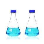 ULAB 34oz Erlenmeyer Flasks with Blue Caps