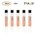 ULAB 10ml Borosilicate Test Tubes with Caps - 20 Pack