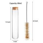 24-Piece Clear Glass Test Tubes with Corks
