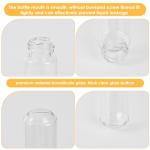 30ml Clear Glass Test Tubes with Screw Caps - 12PCS