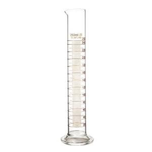 250ml Graduated Borosilicate Glass Measuring Cylinder