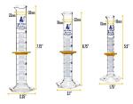EISCO Graduated Cylinder Set - 10mL, 25mL, 50mL
