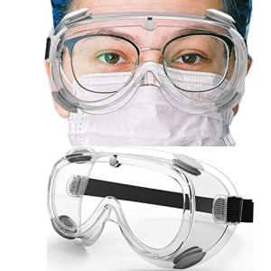 Clear Anti-Fog Safety Goggles for Eyeglass Wearers