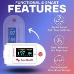 SonoHealth Medical Grade Pulse Oximeter with Bluetooth