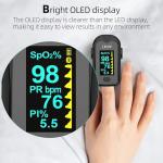 LPOW Fingertip Pulse Oximeter with OLED Display