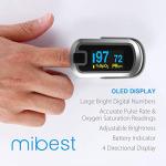 mibest Dual Color OLED Finger Pulse Oximeter