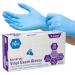 NitriPride Nitrile Vinyl Exam Gloves, X-Large 100 Count