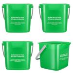 4-Pack 3 Quart Square Cleaning Buckets with Handle