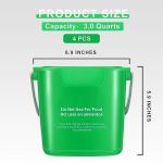 4-Pack 3 Quart Square Cleaning Buckets with Handle