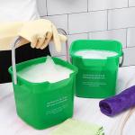 4-Pack 3 Quart Square Cleaning Buckets with Handle
