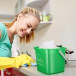 6-Pack 6-Quart Green Cleaning Buckets for All Uses