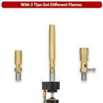 Propane/MAPP Gas Bunsen Burner Set with Flame Heads