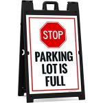 Stop Parking Lot Full Sidewalk Sign Kit