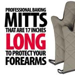 Chef Revival 17-Inch Flame-Resistant Oven Mitts, 2 Pack