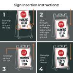 Stop Parking Lot Full Sidewalk Sign Kit
