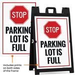 Stop Parking Lot Full Sidewalk Sign Kit