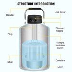 3L Aluminum Liquid Nitrogen Dewar with Canisters