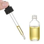 4 Clear Glass Dropper Bottles with Funnels & Labels