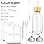 24-Pack 2 oz Clear Glass Dropper Bottles