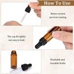 100 Pcs Mini Glass Dropping Bottles with Caps