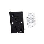 Black 120V 15A Single Receptacle - Wirecon