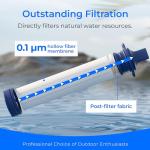 Waterdrop Gravity Filter Straw for Camping & Travel