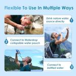 Waterdrop Gravity Filter Straw for Camping & Travel