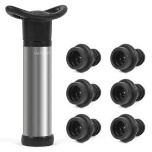 LIGTMAR Wine Saver Pump with 6 Stoppers