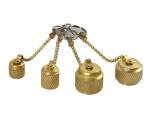 Brass Vacuum Pump Plug Kit with Chain, 1/4”