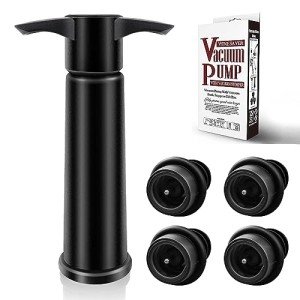 Wine Saver Pump with 4 Silicone Bottle Stoppers