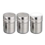 3-Piece Stainless Steel Powder Sugar Shaker Set