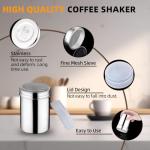 Stainless Steel Coffee Shaker Set with Stencils