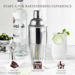 24oz Cocktail Shaker Set with Strainer & Jigger