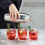 24oz Cocktail Shaker Set with Strainer & Jigger