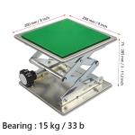 Stainless Steel Lab Jack with Rubber Pad 8"x8