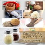 Glass Spice Shakers Set with Stainless Steel Tops