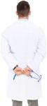 Men's Long Sleeve Poly Cotton Lab Coat - White