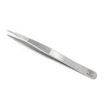 Stainless Steel Straight Lab Forceps - 4.25 in
