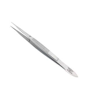 Stainless Steel Lab Forceps with Guide Pin, 4.5 in