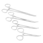 4-Piece Curved Hemostat Forceps Set for Multiple Uses