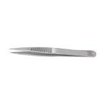 Stainless Steel Straight Lab Forceps - 4.25 in