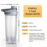 EYMPEU 2 Pack Leakproof 24oz Protein Shaker Bottles
