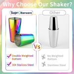 Stainless Steel 2-Piece Boston Cocktail Shaker Set
