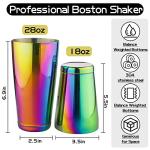 Stainless Steel 2-Piece Boston Cocktail Shaker Set