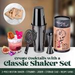 Professional Boston Cocktail Shaker Set with Jigger