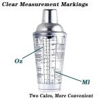 14oz Glass Cocktail Shaker with Built-in Strainer